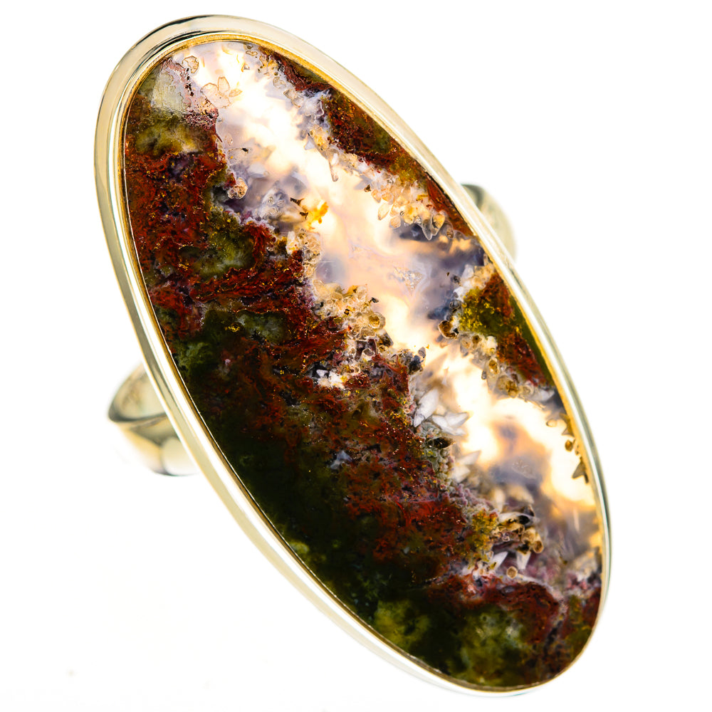 Plume Agate Rings handcrafted by Ana Silver Co - RING110980 - Photo 2