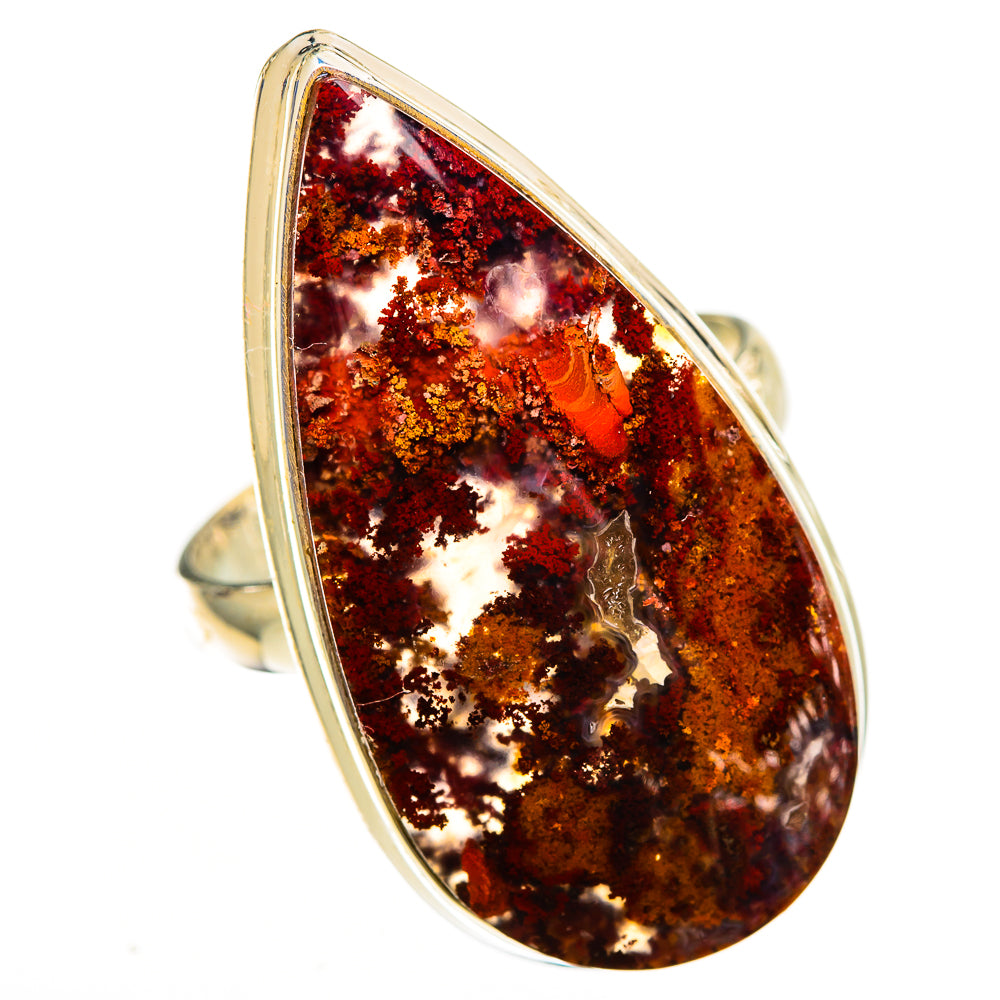 Plume Agate Rings handcrafted by Ana Silver Co - RING110983 - Photo 2