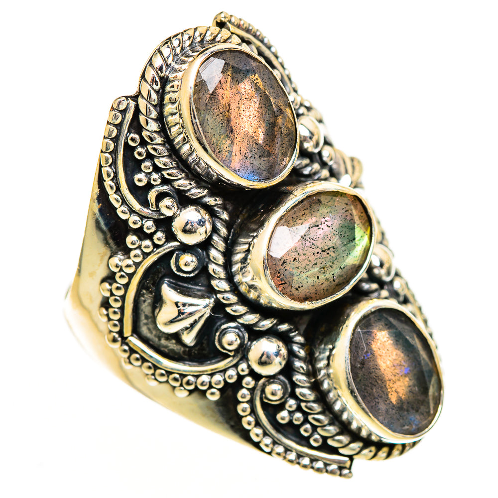 Labradorite Rings handcrafted by Ana Silver Co - RING111007 - Photo 2