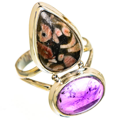 Crinoid Fossil Rings handcrafted by Ana Silver Co - RING111008 - Photo 2
