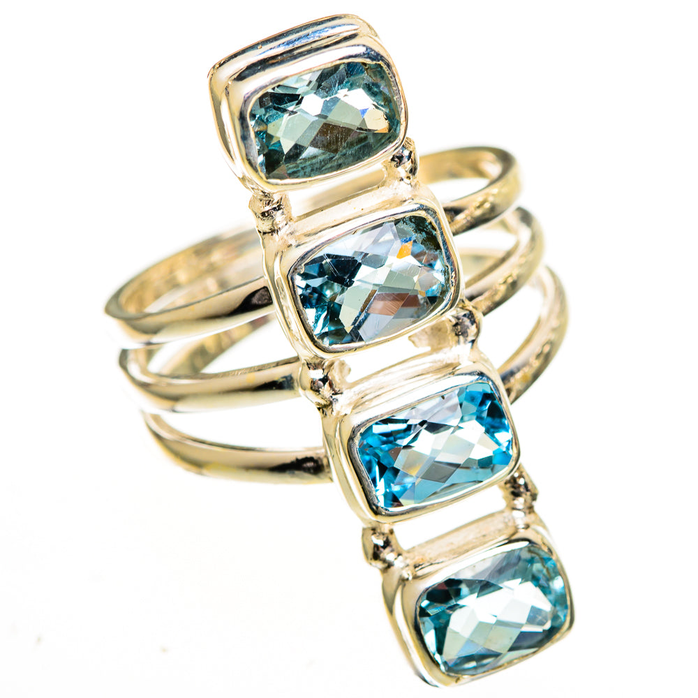 Blue Topaz Rings handcrafted by Ana Silver Co - RING111019 - Photo 2