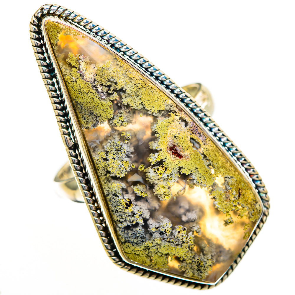 Plume Agate Rings handcrafted by Ana Silver Co - RING111023 - Photo 2