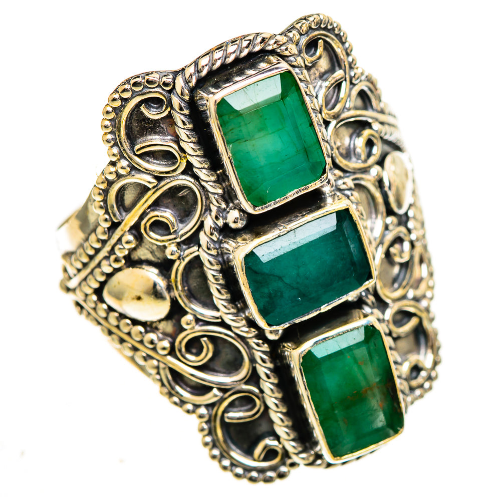 Emerald Rings handcrafted by Ana Silver Co - RING111024 - Photo 2