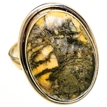 Pyrite Agate Rings handcrafted by Ana Silver Co - RING111045 - Photo 2