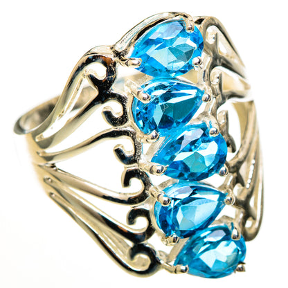 Blue Topaz Rings handcrafted by Ana Silver Co - RING111053 - Photo 2