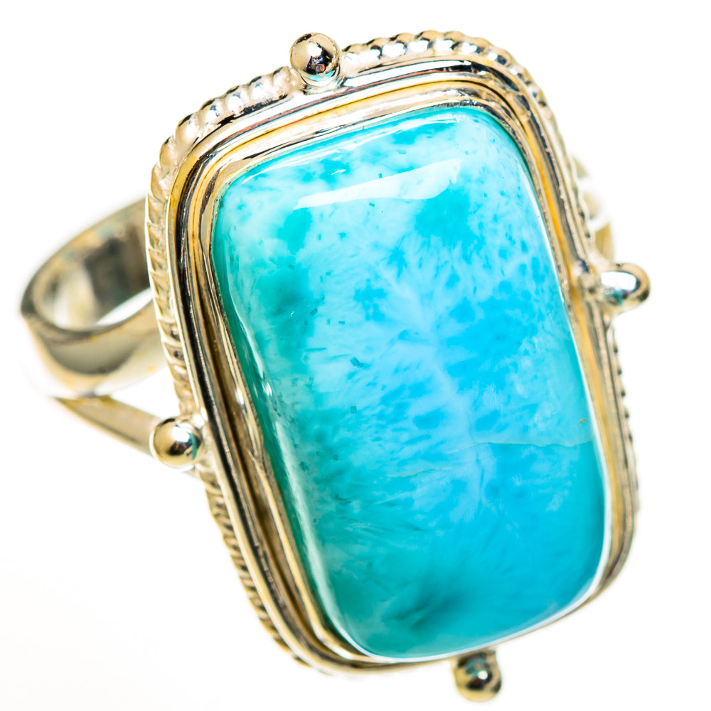 Larimar Rings handcrafted by Ana Silver Co - RING111055 - Photo 2
