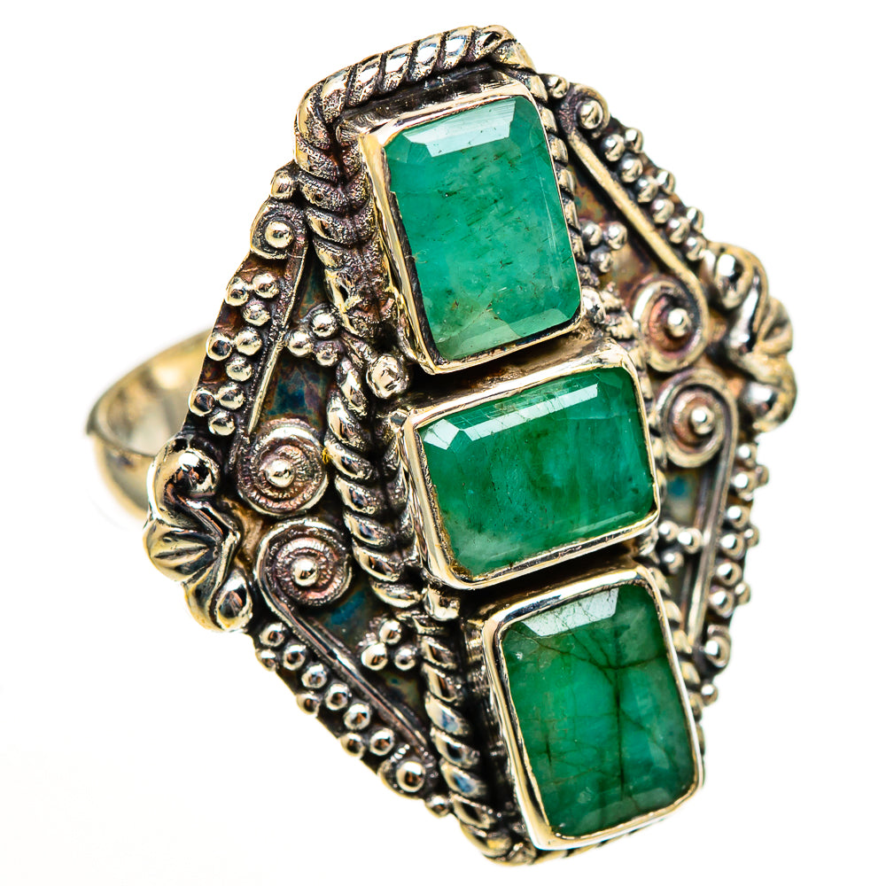 Emerald Rings handcrafted by Ana Silver Co - RING111058 - Photo 2