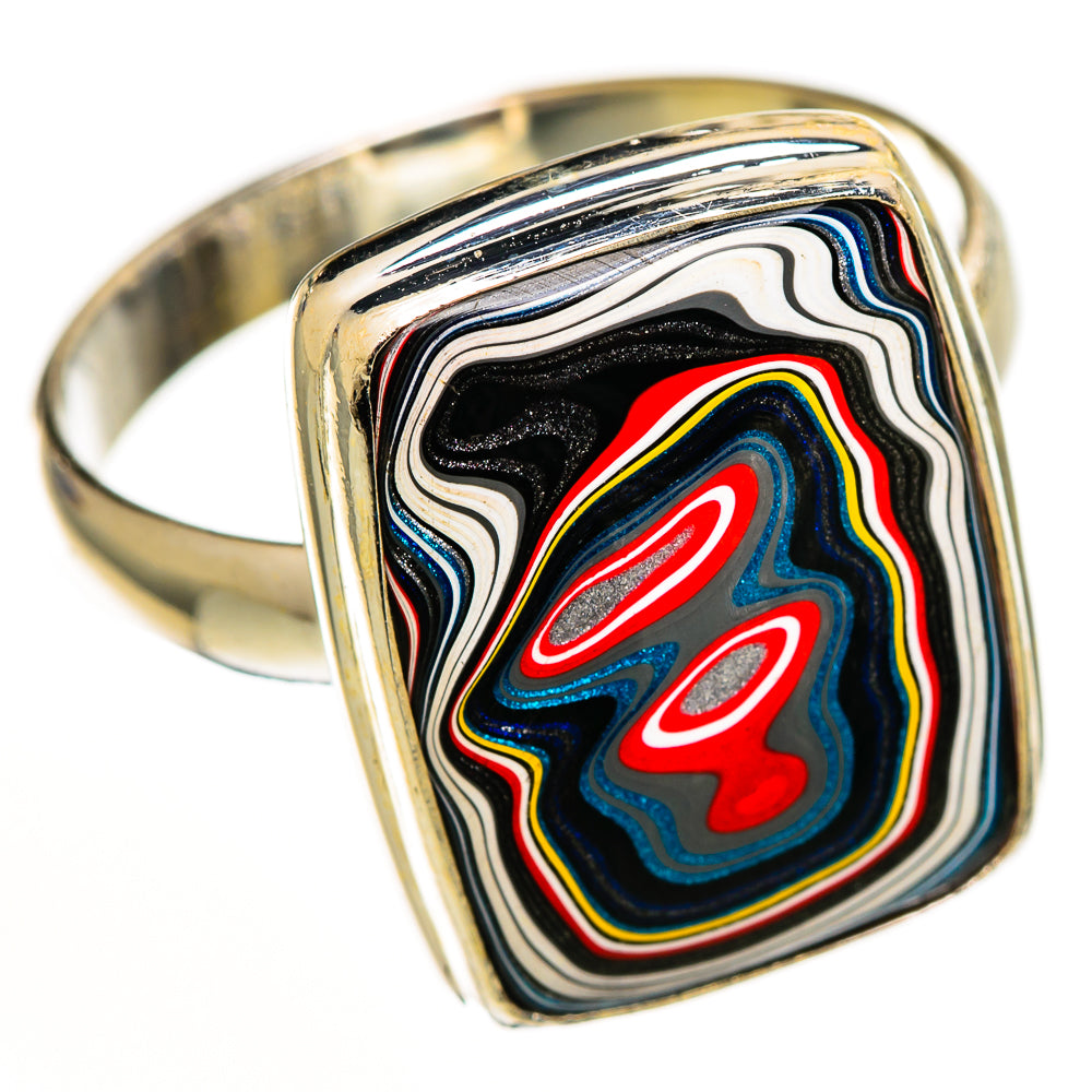 Fordite Rings handcrafted by Ana Silver Co - RING111075 - Photo 2