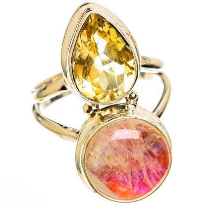 Pink Moonstone Rings handcrafted by Ana Silver Co - RING111076 - Photo 2