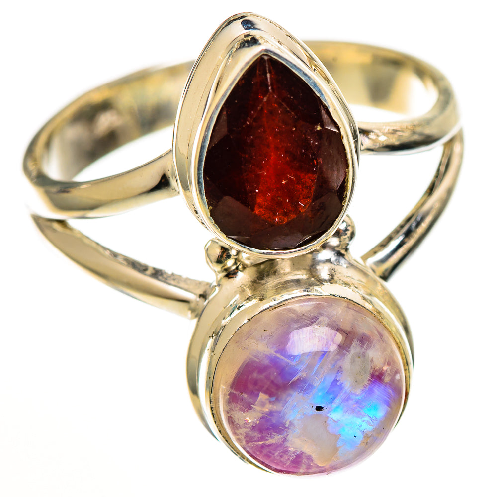 Pink Moonstone Rings handcrafted by Ana Silver Co - RING111078 - Photo 2