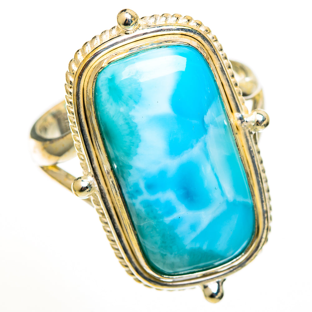 Larimar Rings handcrafted by Ana Silver Co - RING111079 - Photo 2