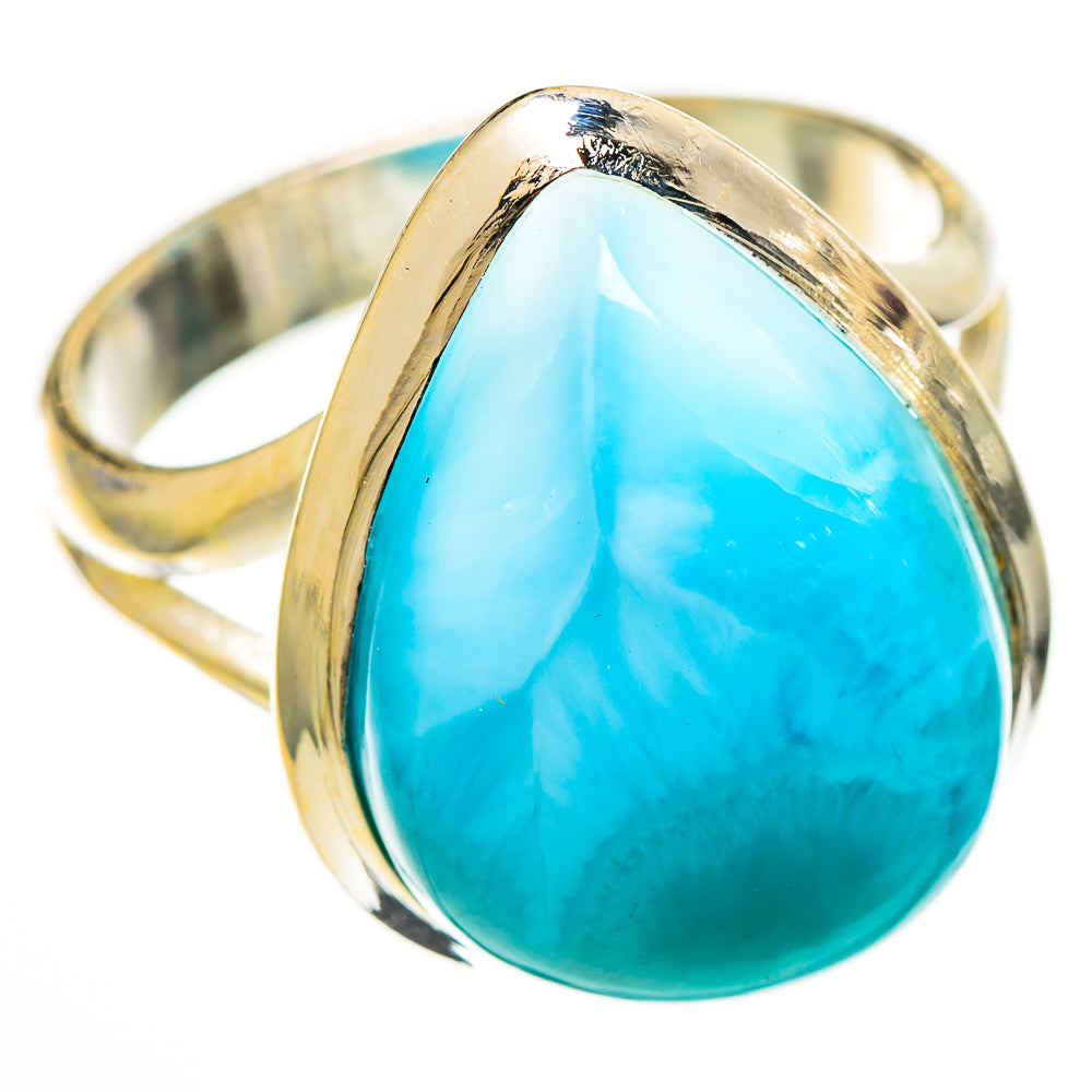 Larimar Rings handcrafted by Ana Silver Co - RING111082 - Photo 2