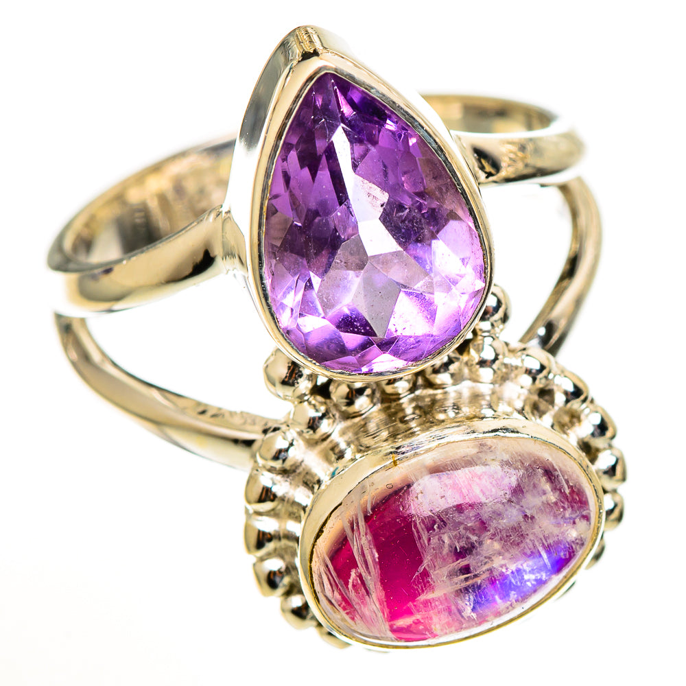 Pink Tourmaline Rings handcrafted by Ana Silver Co - RING111102 - Photo 2
