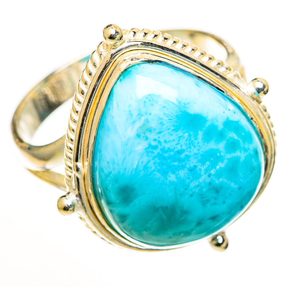Larimar Rings handcrafted by Ana Silver Co - RING111107 - Photo 2