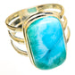 Larimar Rings handcrafted by Ana Silver Co - RING111109 - Photo 2
