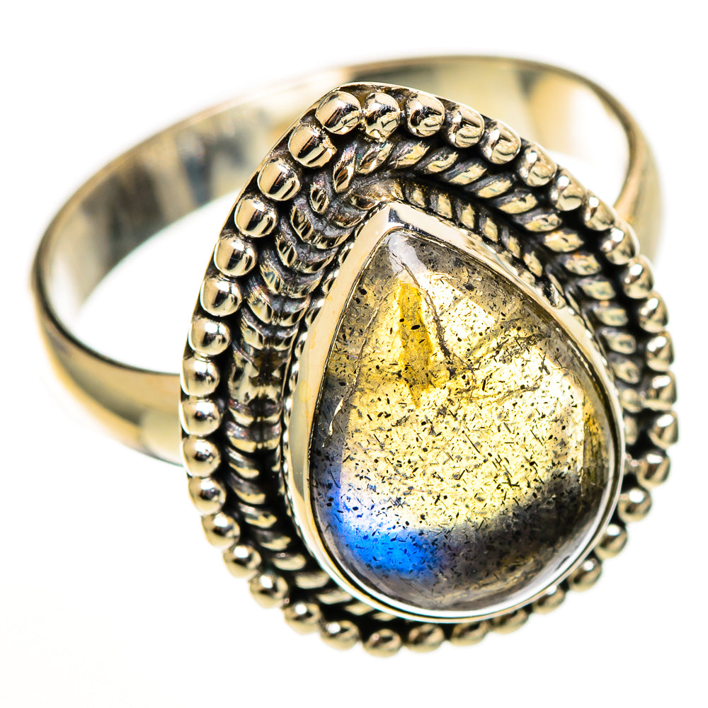 Labradorite Rings handcrafted by Ana Silver Co - RING111110 - Photo 2