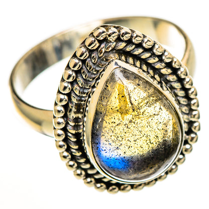 Labradorite Rings handcrafted by Ana Silver Co - RING111110 - Photo 2