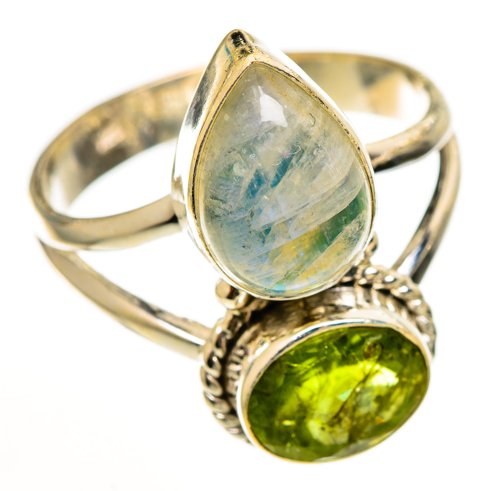 Green Moonstone Rings handcrafted by Ana Silver Co - RING111111 - Photo 2