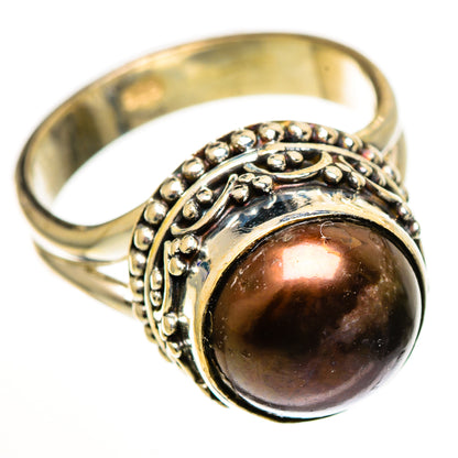 Titanium Pearl Rings handcrafted by Ana Silver Co - RING111116 - Photo 2