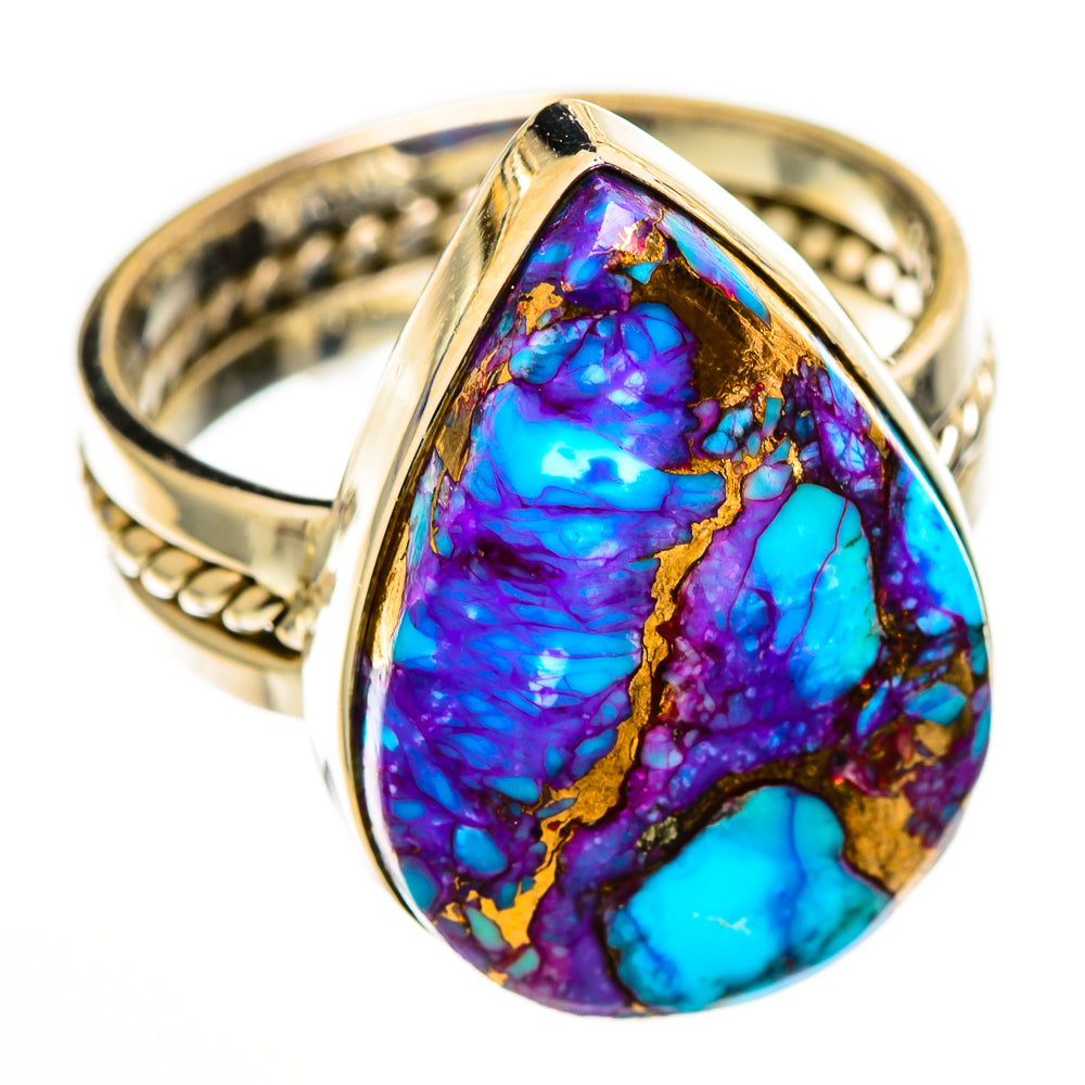 Purple Copper Turquoise Rings handcrafted by Ana Silver Co - RING111120 - Photo 2