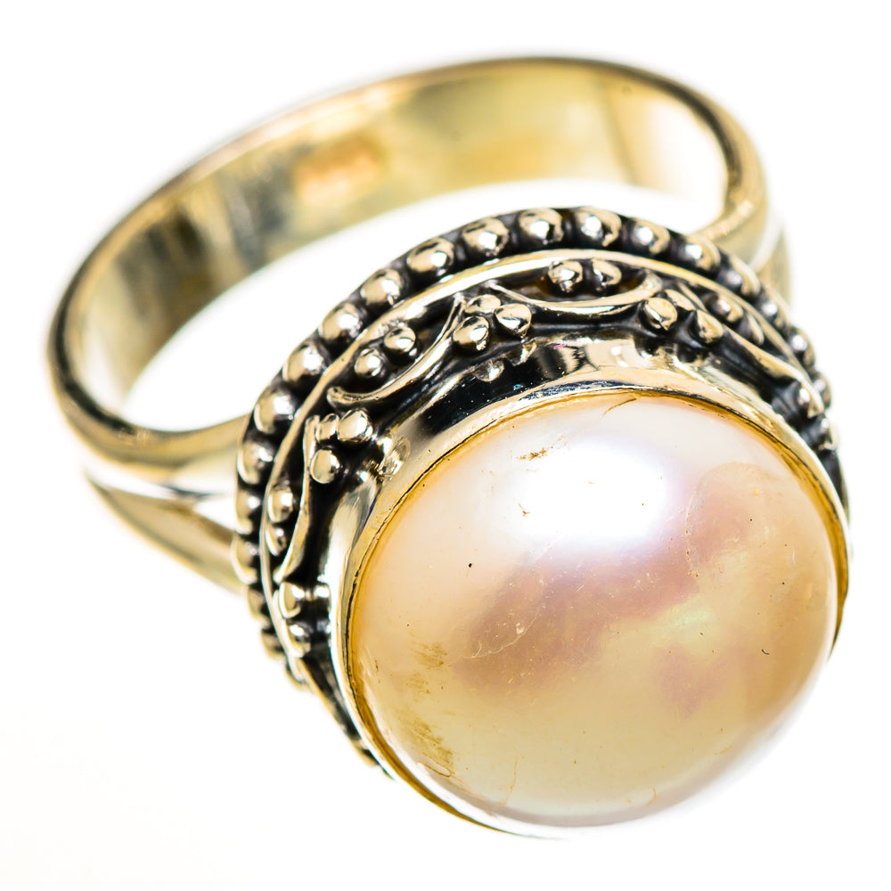 Cultured Pearl Rings handcrafted by Ana Silver Co - RING111125 - Photo 2