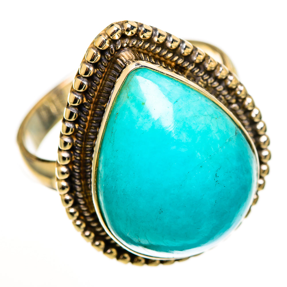 Peruvian Amazonite Rings handcrafted by Ana Silver Co - RING111133 - Photo 2