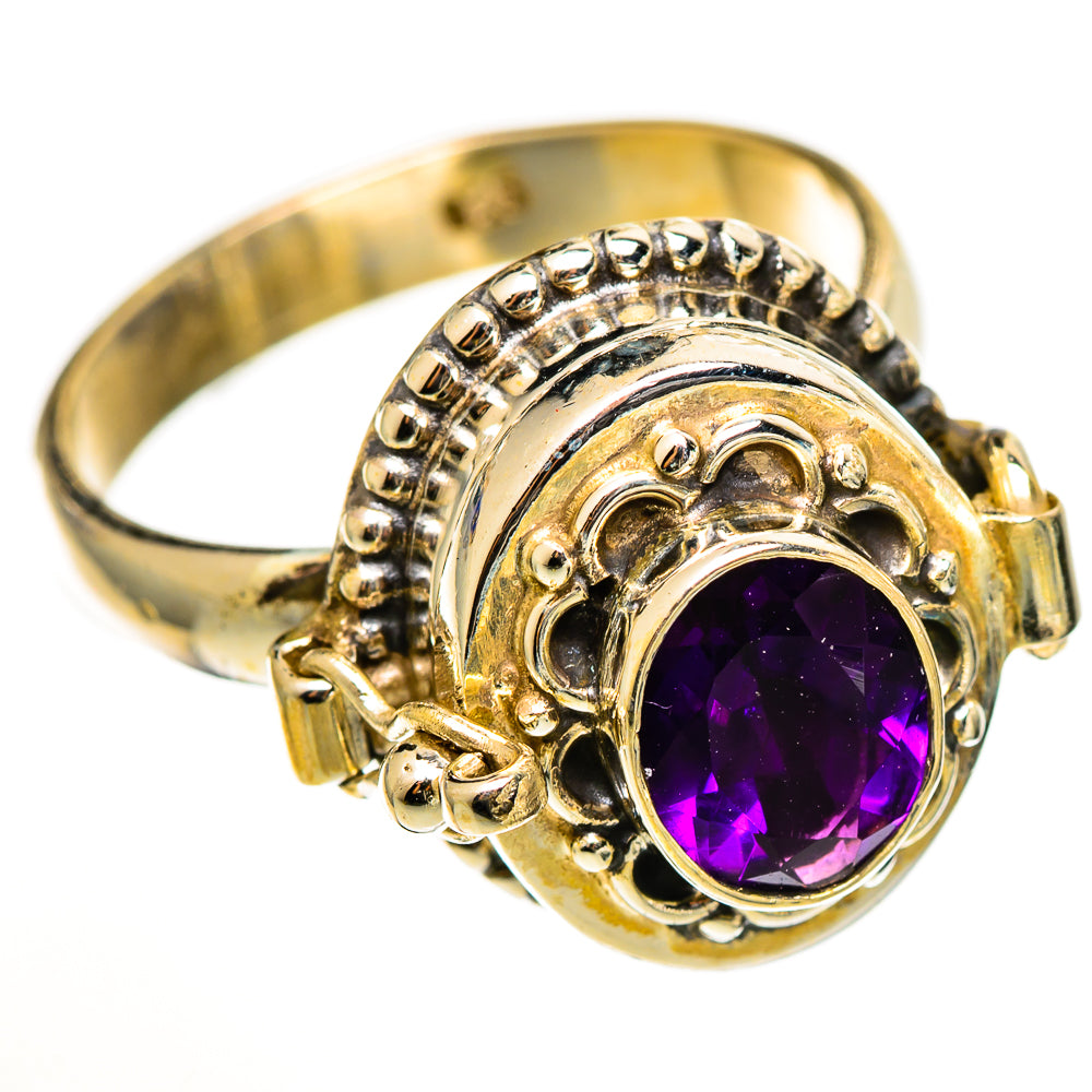 African Amethyst Rings handcrafted by Ana Silver Co - RING111145 - Photo 2