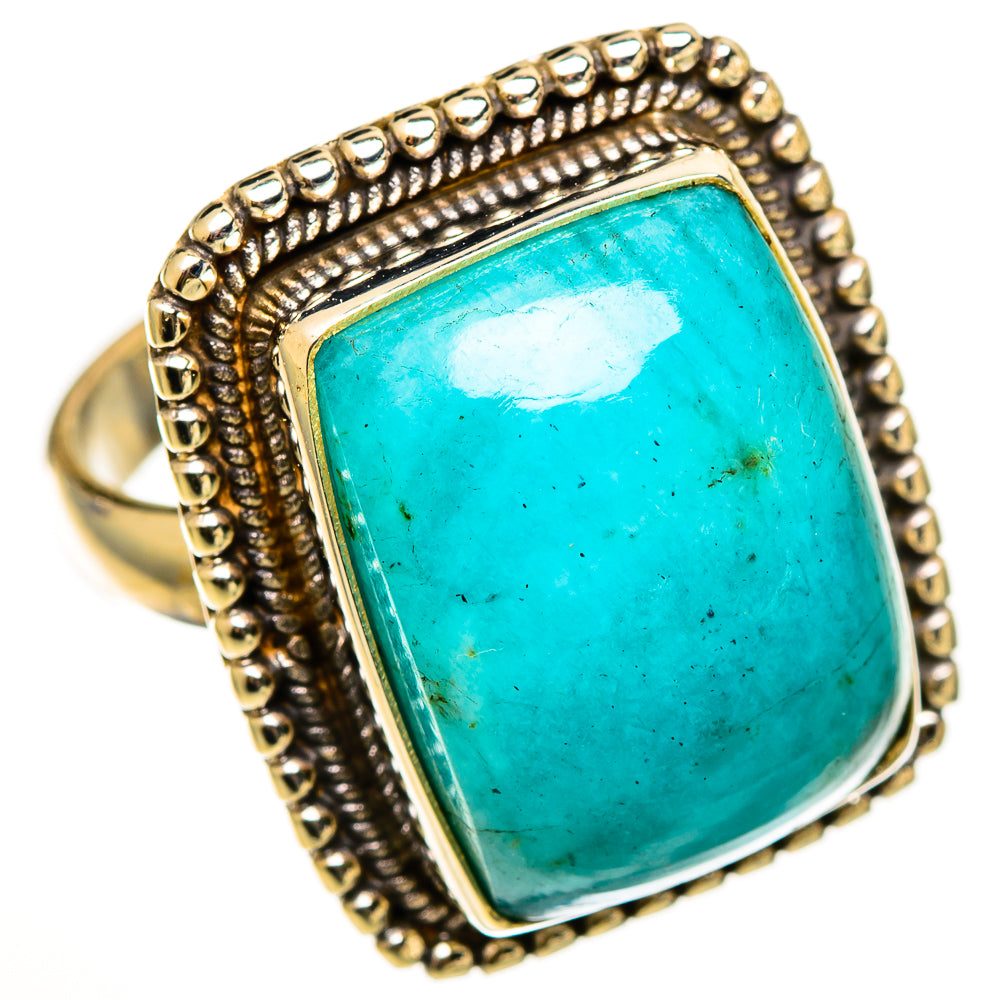 Peruvian Amazonite Rings handcrafted by Ana Silver Co - RING111159 - Photo 2