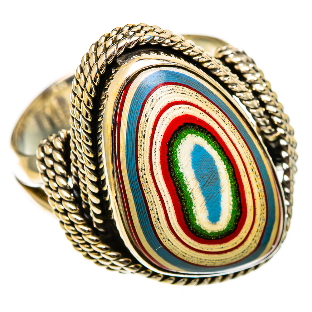 Fordite Rings handcrafted by Ana Silver Co - RING111182 - Photo 2
