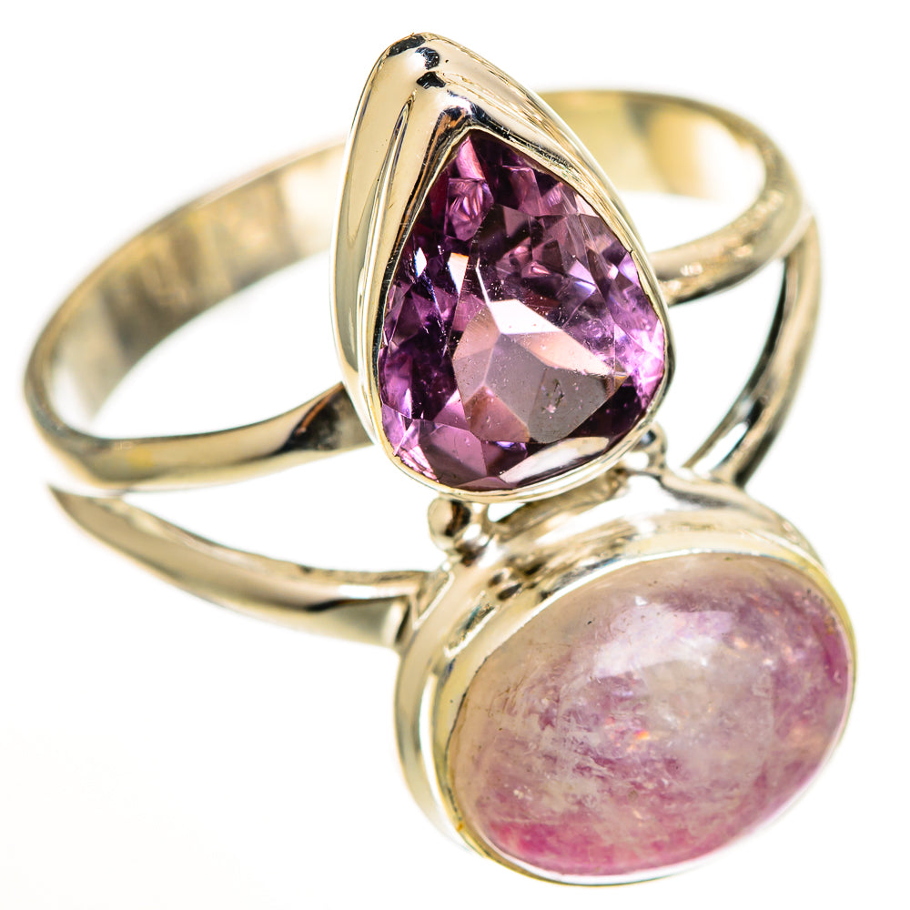 Pink Moonstone Rings handcrafted by Ana Silver Co - RING111183 - Photo 2