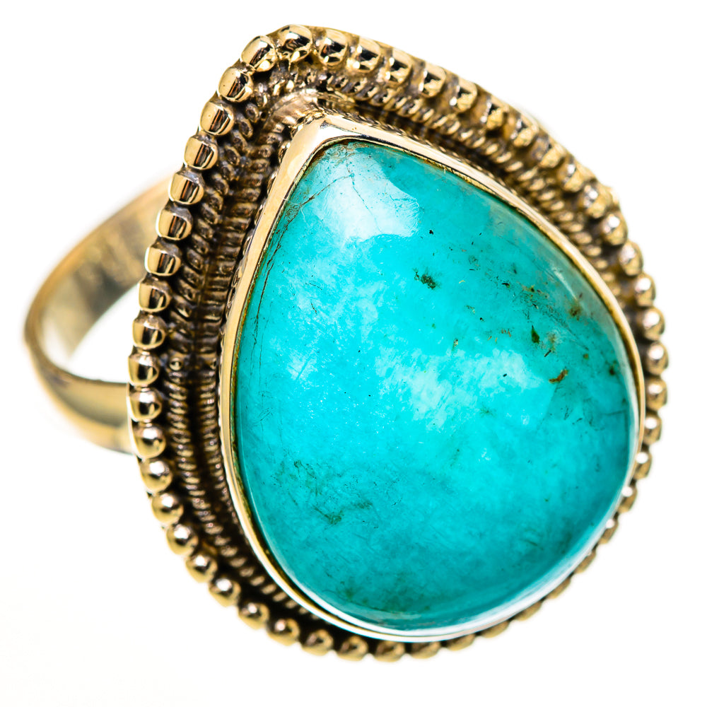 Peruvian Amazonite Rings handcrafted by Ana Silver Co - RING111185 - Photo 2