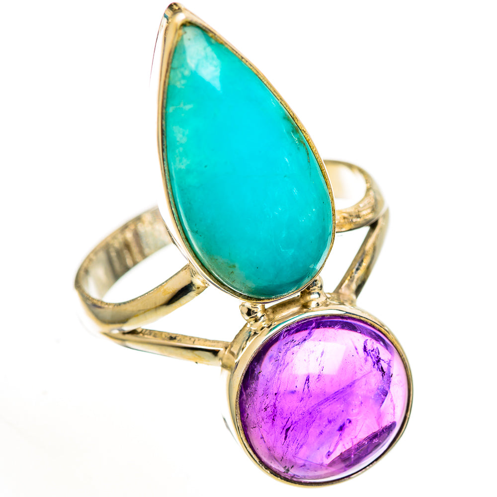 Peruvian Amazonite Rings handcrafted by Ana Silver Co - RING111207 - Photo 2