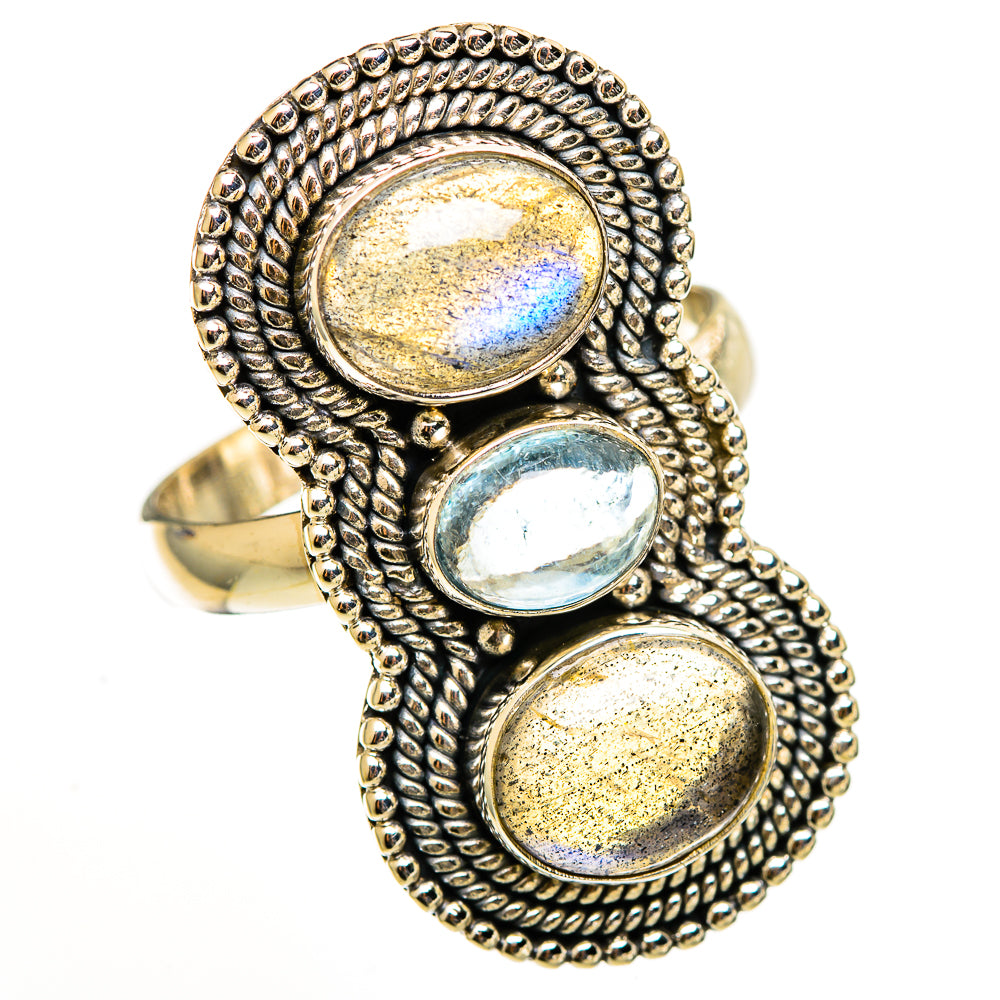 Labradorite Rings handcrafted by Ana Silver Co - RING111213 - Photo 2