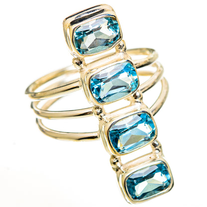 Blue Topaz Rings handcrafted by Ana Silver Co - RING111214 - Photo 2