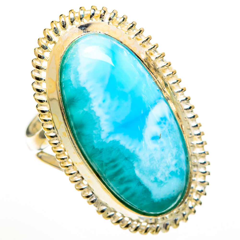 Larimar Rings handcrafted by Ana Silver Co - RING111217 - Photo 2