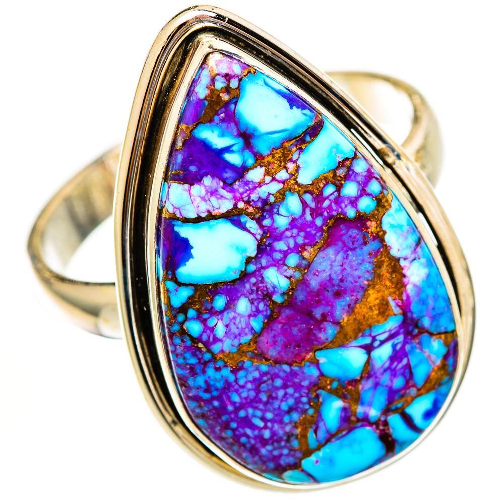 Purple Copper Turquoise Rings handcrafted by Ana Silver Co - RING111249 - Photo 2