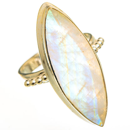 Rainbow Moonstone Rings handcrafted by Ana Silver Co - RING111252 - Photo 2