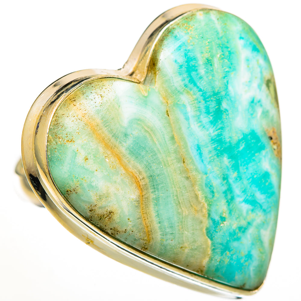 Peruvian Amazonite Rings handcrafted by Ana Silver Co - RING111262 - Photo 2