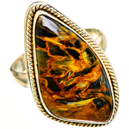 Golden Pietersite Rings handcrafted by Ana Silver Co - RING111273 - Photo 2