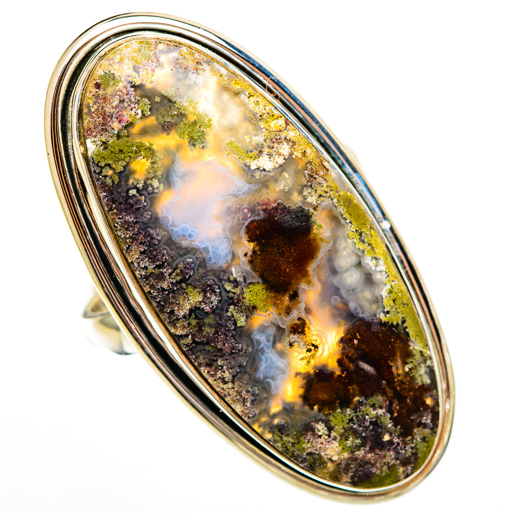 Plume Agate Rings handcrafted by Ana Silver Co - RING111279 - Photo 2