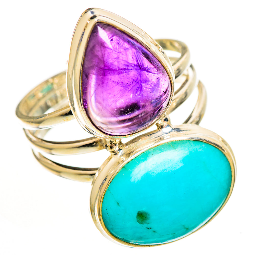 Peruvian Amazonite Rings handcrafted by Ana Silver Co - RING111302 - Photo 2