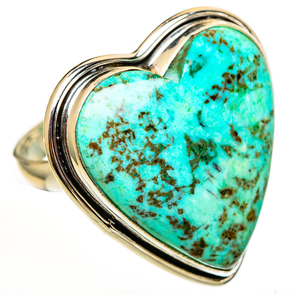 Tibetan Turquoise Rings handcrafted by Ana Silver Co - RING111306 - Photo 2