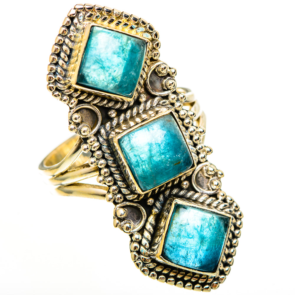 Green Fluorite Rings handcrafted by Ana Silver Co - RING111312 - Photo 2