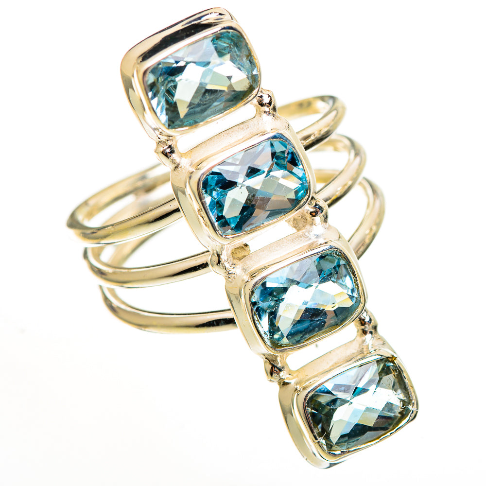 Blue Topaz Rings handcrafted by Ana Silver Co - RING111316 - Photo 2