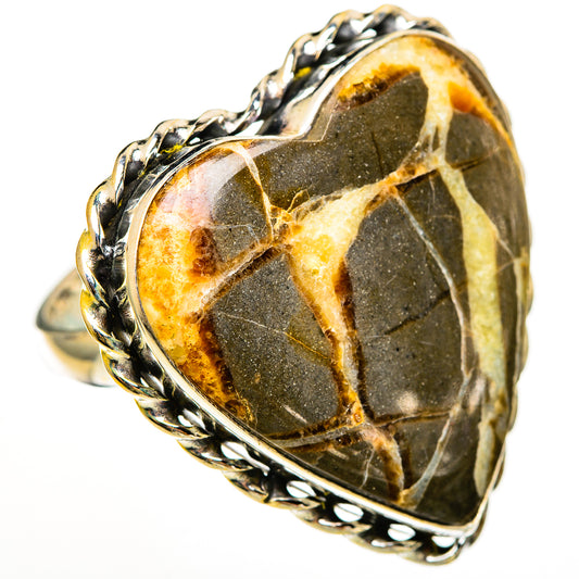 Septarian Nodule Rings handcrafted by Ana Silver Co - RING111328 - Photo 2