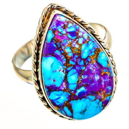 Purple Copper Turquoise Rings handcrafted by Ana Silver Co - RING111340 - Photo 2