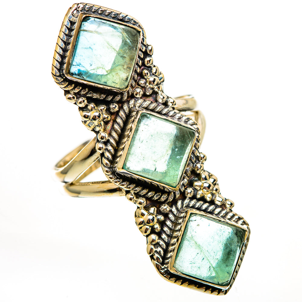 Green Fluorite Rings handcrafted by Ana Silver Co - RING111350 - Photo 2