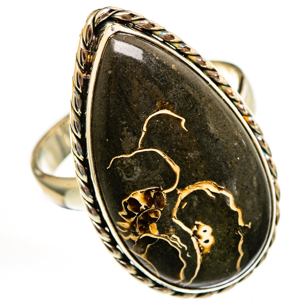 Turritella Agate Rings handcrafted by Ana Silver Co - RING111671 - Photo 2
