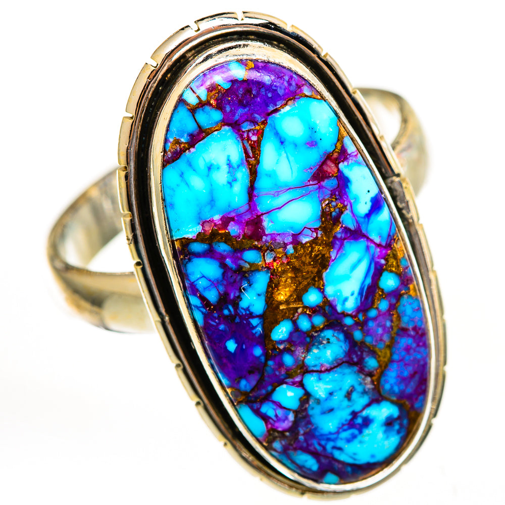 Purple Copper Turquoise Rings handcrafted by Ana Silver Co - RING111675 - Photo 2