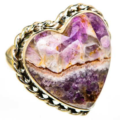Chevron Amethyst Rings handcrafted by Ana Silver Co - RING111680 - Photo 2
